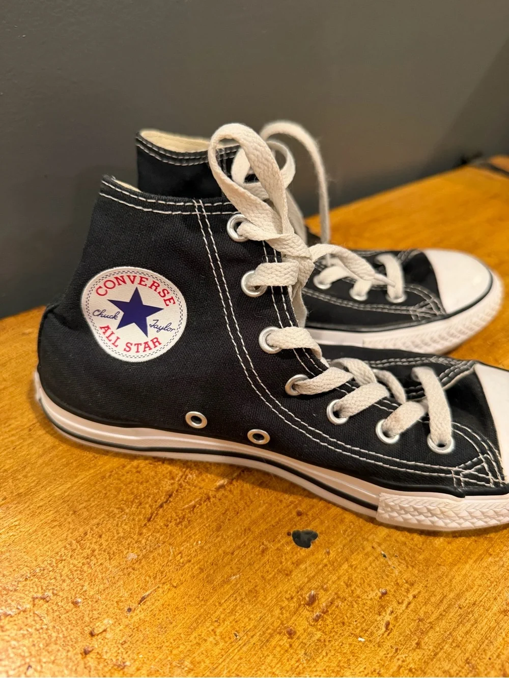 Converse Kids High Top Sneakers in Black and White